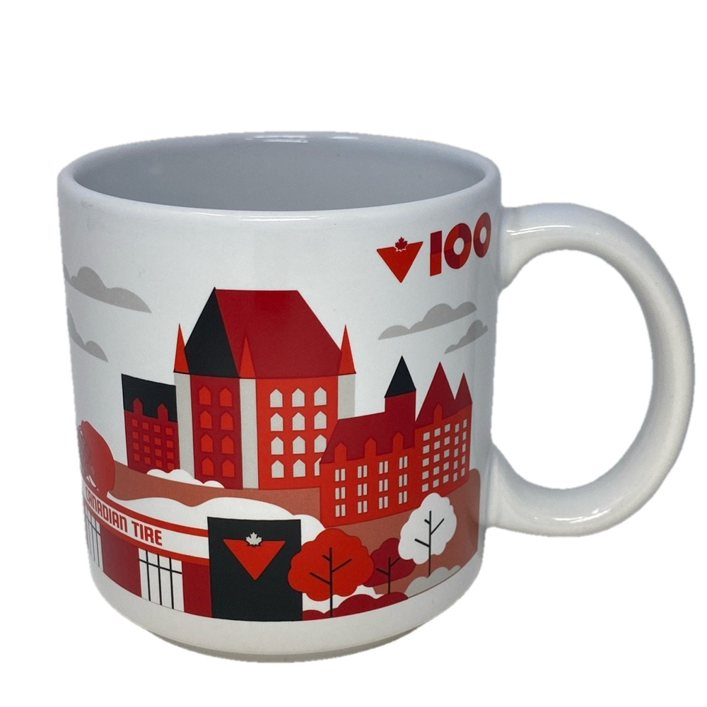 100 Anniversary Canadian Tire Red and White Mug